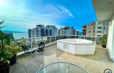 Venda apartamento cobertura mobiliado 4 dormitórios com garagem em florianópolis, agronômica junto beira mar