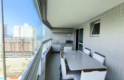 Apartamento 3 dormitórios para venda em praia grande, aviação, 3 dormitórios, 3 suítes, 4 banheiros, 2 vagas
