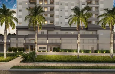 Apartamento em condomínio resort com 2 dormitórios no bairro jardim