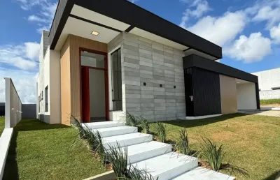 Casa térrea com 3 suítes, piscina e área gourmet no condomínio natural ville – emaús