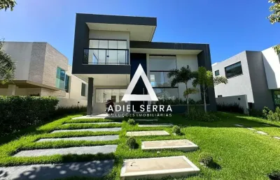 Alphaville litoral norte  - 470m² total - nunca habitada - 4 suítes - closet - gabinete - espaço gourmet - piscina - energia solar  - 3 vagas