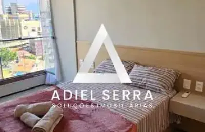 Zn barra - studio com 22m² - nascente - armários - reformado - andar alto - mobiliado - lazer completo