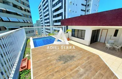 Pituba - cobertura - 270m² - nascente - mobiliada - reformada - 4 quartos sendo 3 suítes - lavabo - armários - splits - piscina privativa - 3 vagas