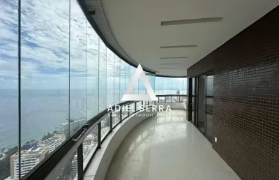 Ondina - andar alto - vista mar panorâmica - lavabo - 4 suítes - closets - master c/ banheiro sr. e sra. - 4 vagas