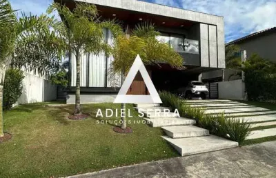 Alphaville litoral norte 1 - casa com 4 suítes - energial solar - fino acabamento - poço - piscina e área gourmet