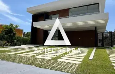 Alphaville litoral norte 3 - 502,30m² de terreno - nunca habitada - 4 suítes - piscina - espaço gourmet - deck - splits - master c/ closet - 4 vagas