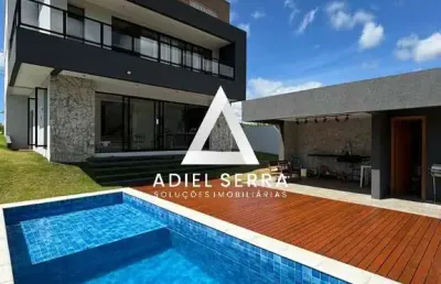 Alphaville litoral norte 3 - 453m² - vista verde - 4 suítes - closet - piscina - jardim - 3 vagas