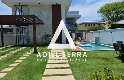 Guarajuba - 509,20m² total - porteira fechada - 7 suítes - master c/ closet - espaço gourmet - piscina / deck - despensa - depósito - 3 vagas