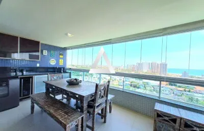 Patamares - colina a - 165m² - nascente total - vista mar - andar alto - 4 quartos sendo 3 suítes - dependência completa - 2 varandas - 3 vagas