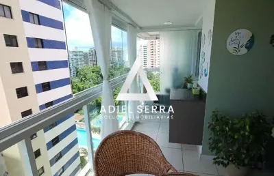 Alphaville salvador 1 - 2/4 sendo uma suíte - 79 m² - andar alto - varanda - home office - 1 vaga