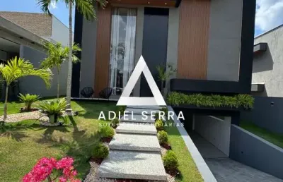 Alphaville litoral norte 3 - 479,88m² total - 5 suítes - closets - área gourmet - piscina - energia solar - climatização - ponto elétrico - 4 vagas