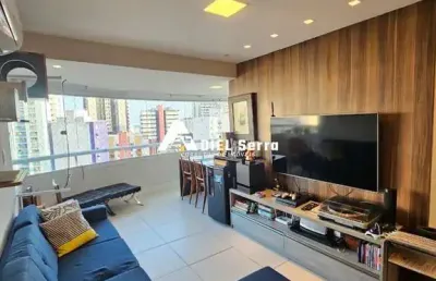 Pituba - 79m² - decorado - nascente - andar alto - 2 suítes sendo 1 c/ closet - varanda incorporada - cozinha americana - área de serviço - 2 vagas