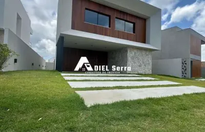 Alphaville litoral norte 2 - 378,47m² - nascente - 4 suítes  sendo 1 c/ closet - lavabo - área de serviço - área gourmet - piscina - 3 vagas