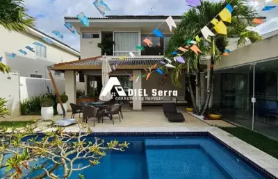Alphaville litoral norte 1 - 4 suítes - porteira fechada - piscina privativa e churrasqueira - 514,57m² de terreno - fino acabamento