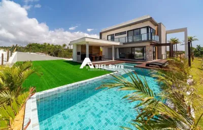 Sauípe - 431m² - 4 suítes - master c/ hidro - porteira fechada - despensa - espaço gourmet - piscina c/ hidro - energia solar - campinho - 2 vagas