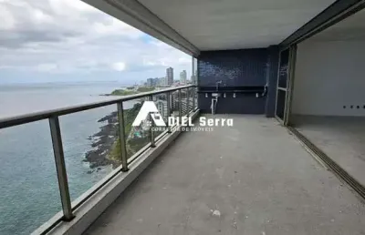 Ocean ondina - 04 suítes com 245m² - andar alto - frente mar - 04 vagas - lazer completo