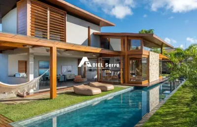 Mansão em praia do forte - piscinas naturais - jangadas - 05 suítes - fino acabamento - lote próximo ao mar - porteira fechada