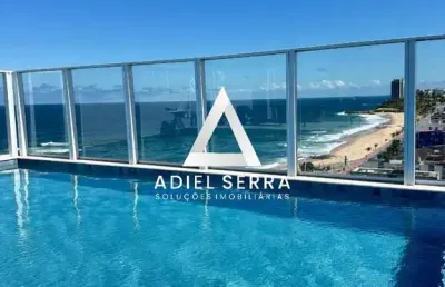 Amaralina | studio | 19m² | vista mar | nunca habitado | móveis planejado | porteira fechada | total infraestrutura de lazer