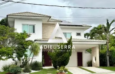 Alphaville litoral norte 1 | 5 quartos | dependência completa | alto padrão | 342m² | energia solar | gourmet | 4 suítes | 4 vagas
