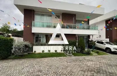 Buraquinho | 4 suítes | 180m² de área construída + 57m² de área gourmet | 2 vagas | energia solar | closet | condomínio fechado | projeto de iluminação | alto padrão