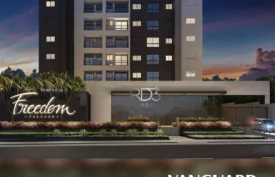 Apartamento com 1 dormitório para alugar, 45 m² por r$ 3.400,00/mês - edifício freedom palhano - londrina/pr