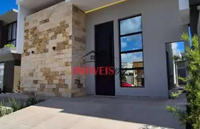 Casa em finalização em condomínio fechado com 3 suíte e piscina