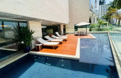 Apartamento frente mar para locação anual na barra sul em bc