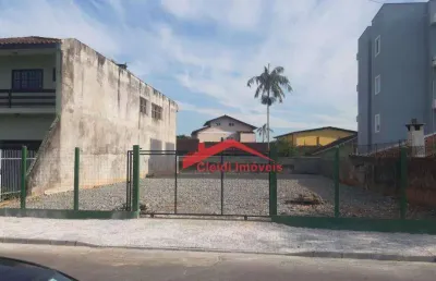 Terreno para alugar, 413 m² por r$ 2.050,00/mês - floresta - joinville/sc