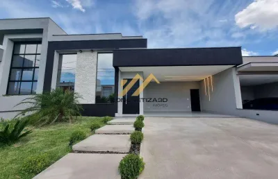 Casa à venda em indaiatuba, colinas de indaiatuba, com 3 suítes, com 191.92 m², condominio milano