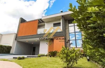 Sobrado à venda em indaiatuba, jardim morumbi, com 4 quartos, com 308 m², condomínio beira da mata