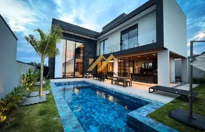 Sobrado à venda em indaiatuba, parque villa dos pinheiros, com 4 suítes, com 475 m²
