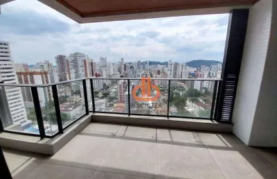 Apartamento boqueirão santos um quarto/suíte varanda gourmet lazer andar alto