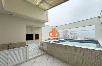 Cobertura com 3 quartos com suíte, vista mar à venda, 202 m² por r$ 1.800.000 - ponta da praia - santos/sp