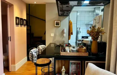 Apartamento tipo para venda em pinheiros com 1 quarto, sendo 1 suíte, 49m²