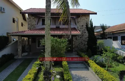 Sobrado com piscina e 4 suítes à venda no condomínio bougainvillée iii - peruíbe - sp