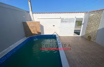 Casa geminada com piscina à venda no flora rica 2 - peruíbe - sp