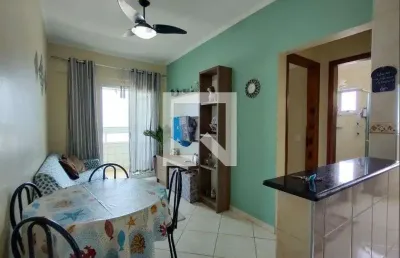 Apartamento para aluguel - maracanã, 1 quarto,  38 m² - praia grande