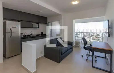 Apartamento para aluguel - brooklin, 1 quarto,  50 m² - são paulo