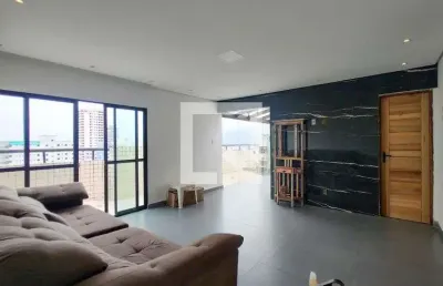 Cobertura para aluguel - maracanã, 2 quartos,  120 m² - praia grande