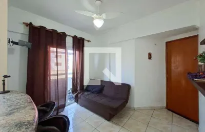 Apartamento para aluguel - boqueirão, 1 quarto,  47 m² - praia grande