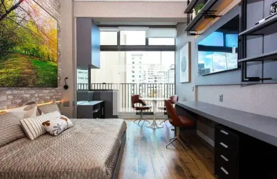 Kitnet / stúdio para aluguel - perdizes, 1 quarto,  24 m² - são paulo