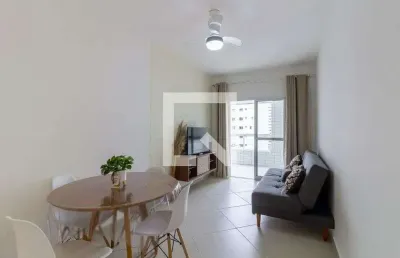 Apartamento para aluguel - cidade ocian, 1 quarto,  64 m² - praia grande