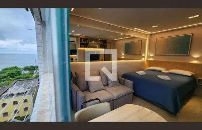 Kitnet / stúdio para aluguel - embaré, 1 quarto,  20 m² - santos