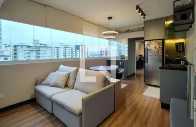 Apartamento para aluguel - guilhermina, 1 quarto,  54 m² - praia grande