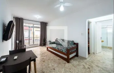 Apartamento para aluguel - gonzaga , 1 quarto,  60 m² - santos