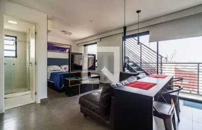 Cobertura para aluguel - vila madalena, 1 quarto,  70 m² - são paulo