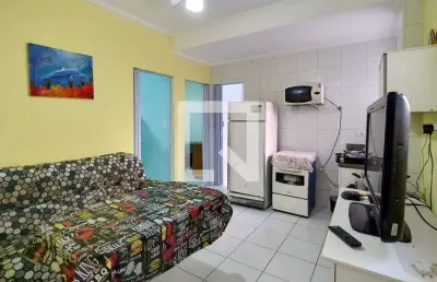 Kitnet / stúdio para aluguel - vila tupi, 2 quartos,  36 m² - praia grande