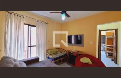 Apartamento para aluguel - vila caiçara, 1 quarto,  50 m² - praia grande