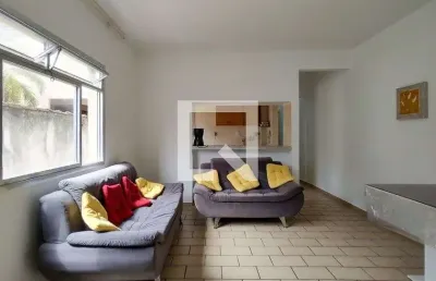 Apartamento para aluguel - vila caiçara, 1 quarto,  50 m² - praia grande