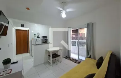 Apartamento para aluguel - boqueirão, 1 quarto,  41 m² - praia grande